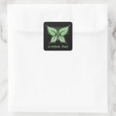 Mint Butterfly Vierkante Sticker (Tas)