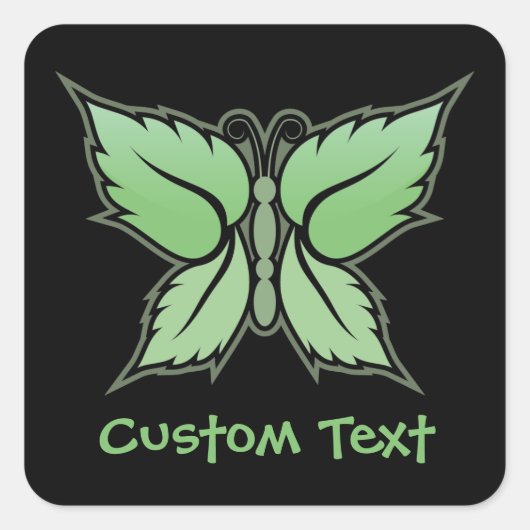 Mint Butterfly Vierkante Sticker (Voorkant)