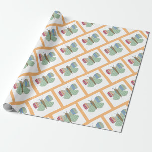 Mint-Butterfly-wrapppapier Cadeaupapier