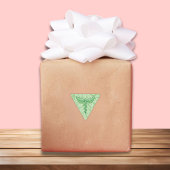 Mint Caduceus met bladeren Achtergrond Driehoek Sticker