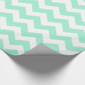 Mint Chevron Cadeaupapier (Hoek)