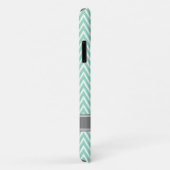 Mint Chevron Gray Name Sjabloon Case-Mate iPhone Case (Achterkant/rechts)