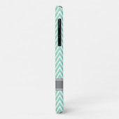 Mint Chevron Gray Name Sjabloon Case-Mate iPhone Case (Achterkant/links)