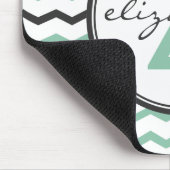 Mint Chevron Monogram Muismat (Hoek)