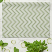Mint Chevron Theedoek (Gevouwen)