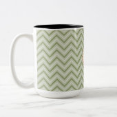 Mint Chevron Tweekleurige Koffiemok (Links)