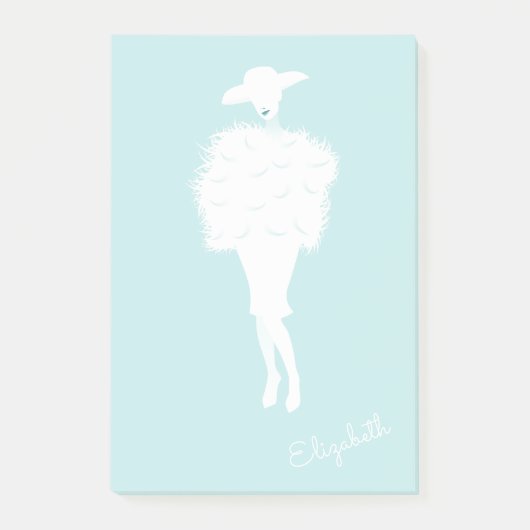 Mint Chic Mode Lady Post-it® notes (Voorkant)