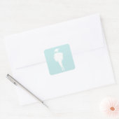 Mint Chic Mode Lady Square Sticker (Envelop)