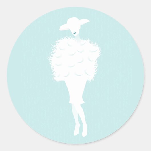 Mint Chic Mode Lady Sticker (Voorkant)