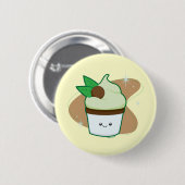 Mint Chip Cupcake Ronde Button 5,7 Cm (Voorkant /achterkant)