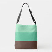 Mint Chocolade Chip 3 Stripe Crossbody Tas (Achterkant)