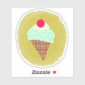 Mint Chocolade Chip Ijs Sticker (Vel)
