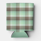 Mint Chocolade Chip Kleur Blok Plaid Strepen Blikjeskoeler (Voorkant)