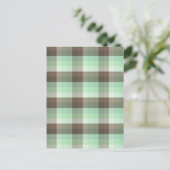Mint Chocolade Chip Kleur Blok Plaid Strepen Briefkaart (Staand voorkant)