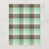 Mint Chocolade Chip Kleur Blok Plaid Strepen Briefkaart (Voorkant)