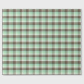 Mint Chocolade Chip Kleur Blok Plaid Strepen Cadeaupapier (Vlak)