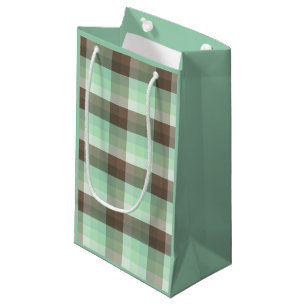 Mint Chocolade Chip Kleur Blok Plaid Strepen Klein Cadeauzakje