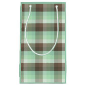 Mint Chocolade Chip Kleur Blok Plaid Strepen Klein Cadeauzakje (Voorkant)