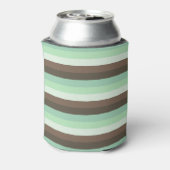 Mint Chocolade Chip Kleur Blok Strepen Blikjeskoeler (Blikje Achterkant)