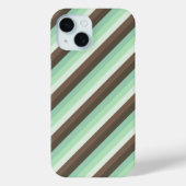 Mint Chocolade Chip Kleur Blok Strepen Case-Mate iPhone Case (Achterkant)