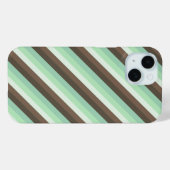 Mint Chocolade Chip Kleur Blok Strepen Case-Mate iPhone Case (Achterkant (horizontaal))