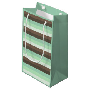 Mint Chocolade Chip Kleur Blok Strepen Klein Cadeauzakje