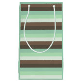 Mint Chocolade Chip Kleur Blok Strepen Klein Cadeauzakje (Voorkant)