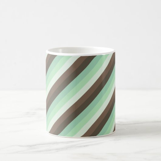 Mint Chocolade Chip Kleur Blok Strepen Koffiemok (Center)