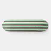 Mint Chocolade Chip Kleur Blok Strepen Skateboard (Horizontaal)