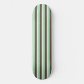 Mint Chocolade Chip Kleur Blok Strepen Skateboard (Voorkant)