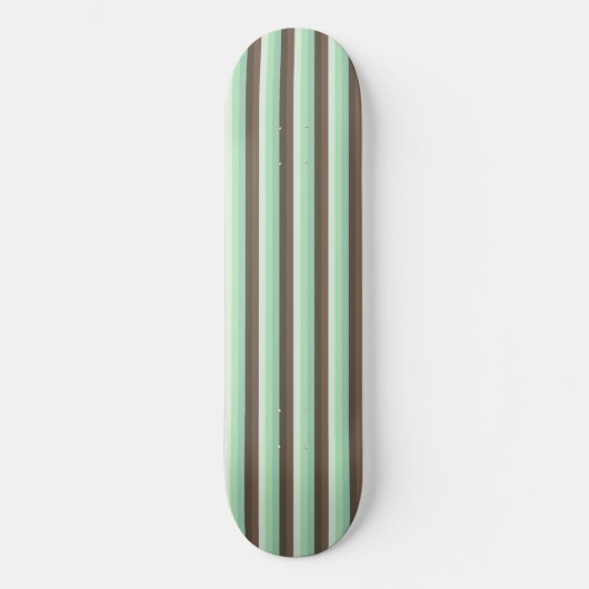 Mint Chocolade Chip Kleur Blok Strepen Skateboard (Voorkant)