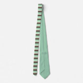 Mint Chocolade Chip Kleur Blok Strepen Stropdas (Achterkant)