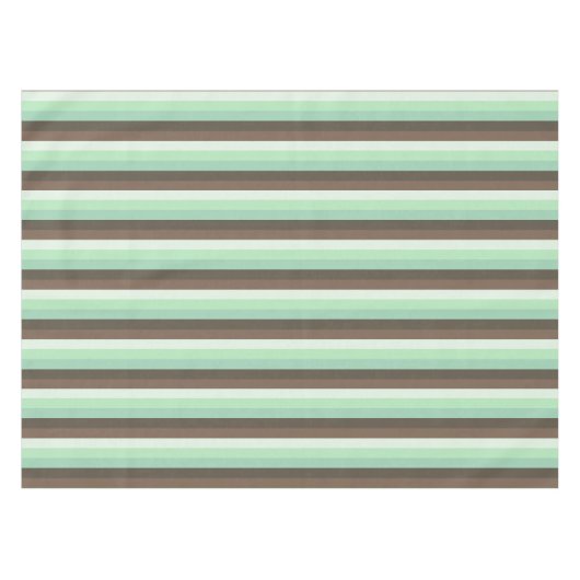 Mint Chocolade Chip Kleur Blok Strepen Tafelkleed (Voorkant (Horizontaal))