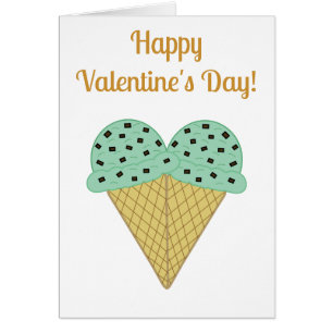 Mint Chocolate Chip Ice Cream Heart Valentijn