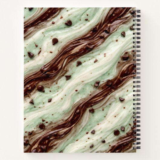 Mint Chocolate Chip Milkshake Marble Design Notitieboek (Achterkant)