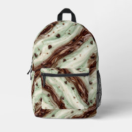 Mint Chocolate Chip Milkshake Marmer Design Bedrukte Rugzak