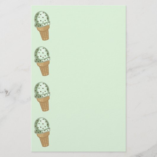 Mint Chocolate Chip Stationery Briefpapier (Voorkant)