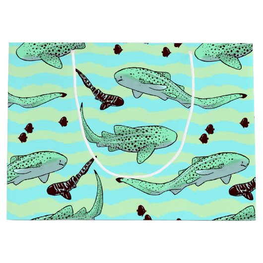 Mint Chocolate Chip Zebra Sharks Groot Cadeauzakje (Voorkant)