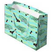Mint Chocolate Chip Zebra Sharks Groot Cadeauzakje (Achterkant Gekanteld)