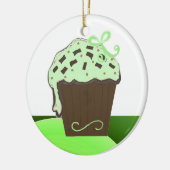 Mint Chocolate Cupcake Keramisch Ornament (Links)