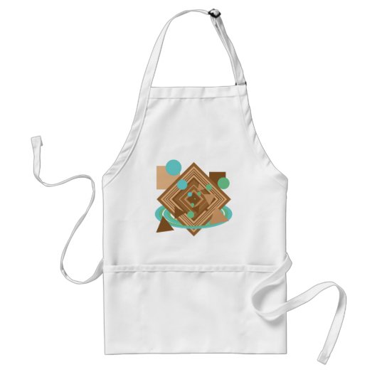 Mint Chocolate Geometry Standaard Schort (Voorkant)