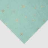 Mint Christmas Gold Snowflakes Tissuepapier (Detail)