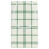 Mint Christmas Plaid Klein Cadeauzakje (Achterkant)