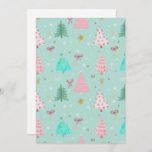Mint Christmas Tree Invitation (Devant / Derrière)