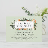 Mint Citrus Modern Bridal Shower Kaart (Staand voorkant)