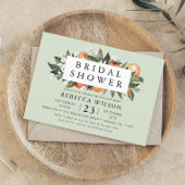 Mint Citrus Modern Bridal Shower Kaart