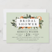Mint Citrus Moderne Douche nuptiale Invitation (Devant)