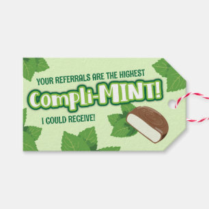 Mint Compliment Realtor Pop-door Referral Gum Cadeaulabel