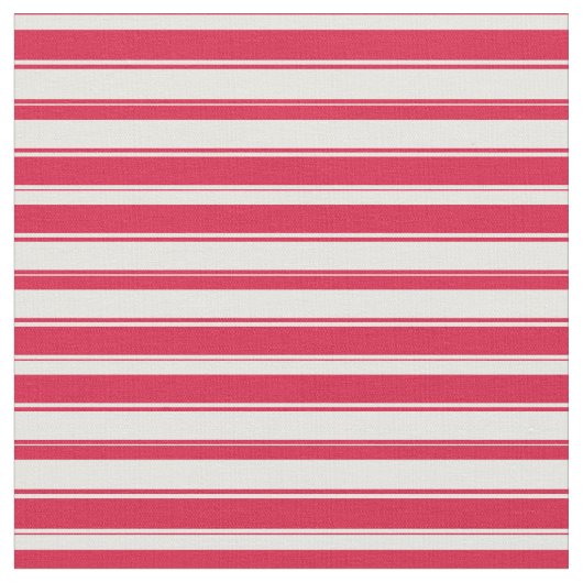 Mint Cream & Crimson Lined Pattern Stof (Close Up)