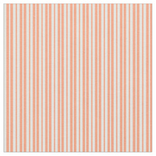 Mint Cream & Light Salmon Striped/Lined Pattern Stof